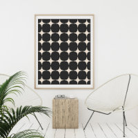 Simple Mid Century moderne Motif noir et crème