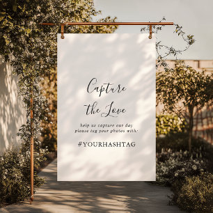 Poster Simple minimaliste Capturez le hashtag d'amour