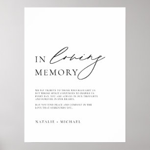 Poster Simple Minimaliste En Mariage De Mémoire Amour