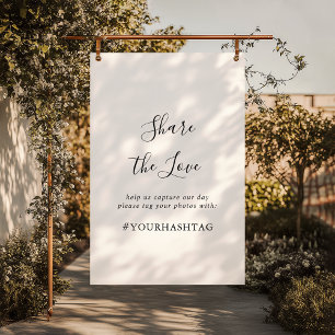 Poster Simple Minimaliste Partagez le hashtag d'amour