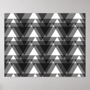 Poster Simple, modern, urban, bold transparent triangles