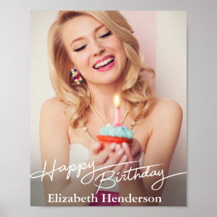 Poster Simple Moderne Joyeux Anniversaire Photo