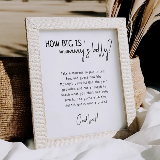 Poster Simple moderne Neutre à quel point le ventre de ma (Créateur téléchargé)