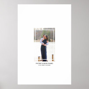 Poster Simple moderne Photo Alternative Mariage livre d'h