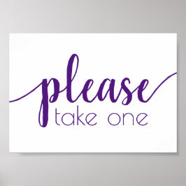 Poster Simple, prenez un | Purple Script Tout événement