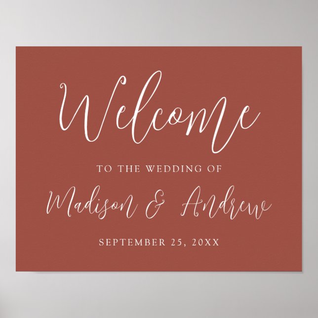 Poster Simple Script Mariage de Bienvenue en Rust (Devant)
