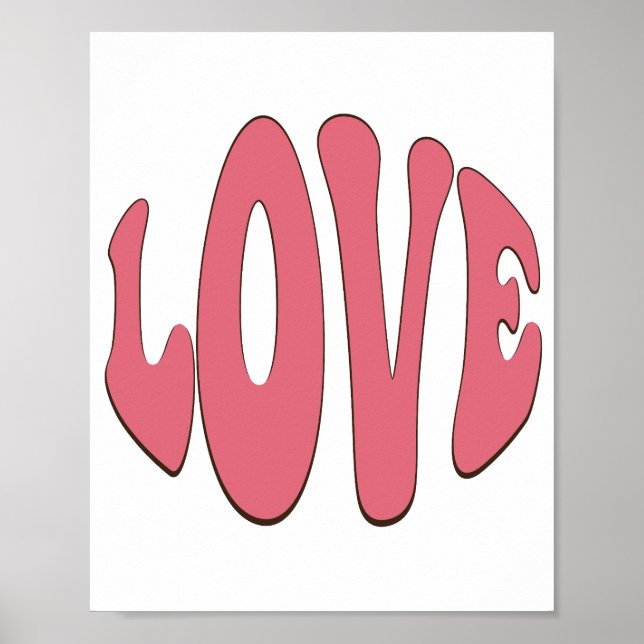 Poster Simple, urbain, moderne, design cool Amour (Devant)