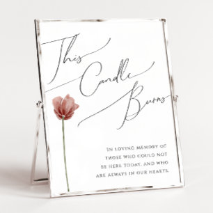 Poster Simple Wildflower   Cette bougie brûle panneau