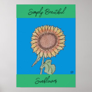 Poster Simplement Beau Tournesol