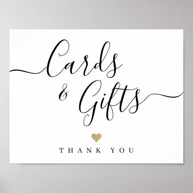 Poster Simples et élégantes cartes mariages et signes cad (Devant)