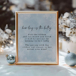 Poster Simples Snowflakes Bleu Quelle Est La Grande Parti