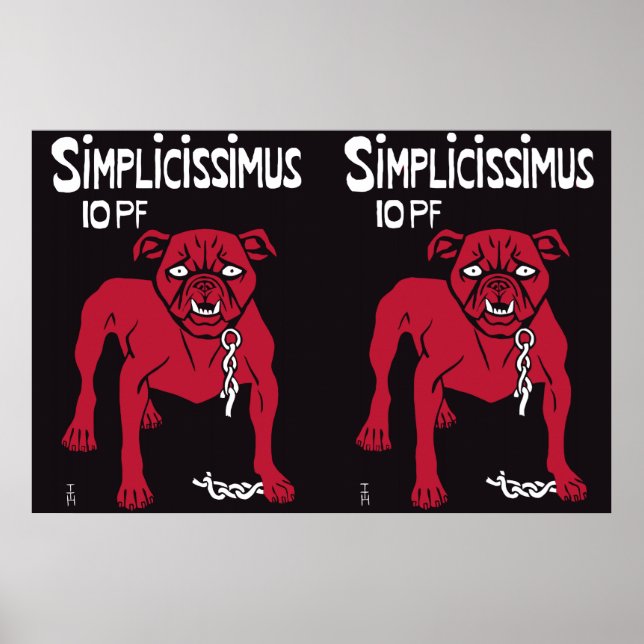 Poster Simplicissimus Thomas Theodor Heine (Devant)