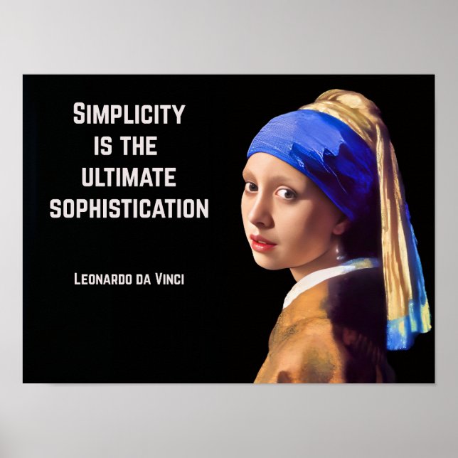 Poster Simplicity is the ultimate sophistication (Devant)