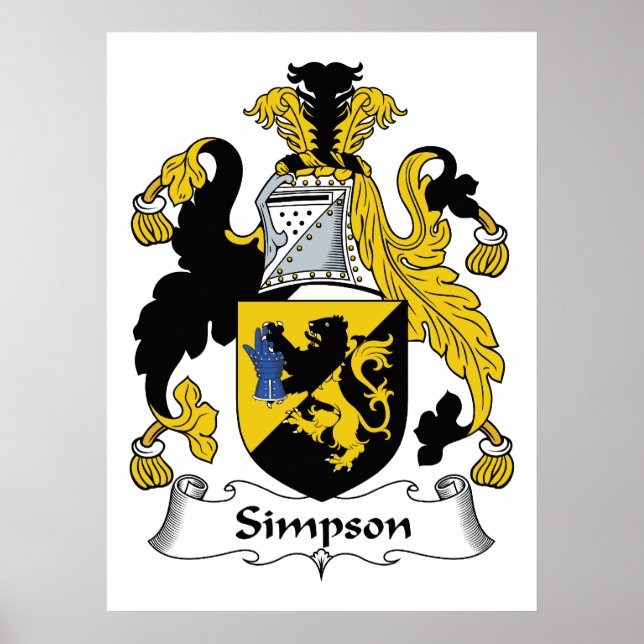 Poster Simpson Family Crest (Devant)