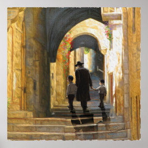 Poster Simta Jérusalem Vieille Ville Israël Peinture à l'