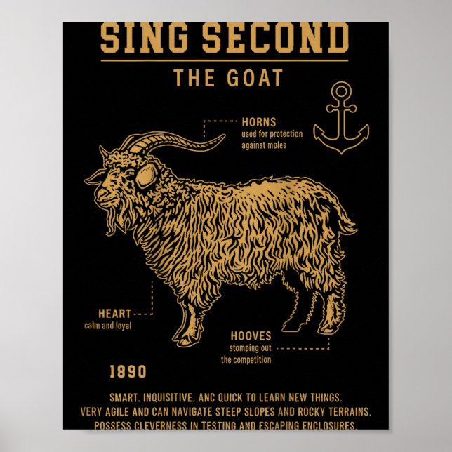 Poster Sing Second The Goat (on Back)  (Devant)