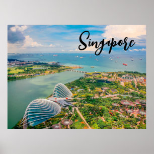 Poster Singapour en fleurs — Harmonie aérienne des jardin