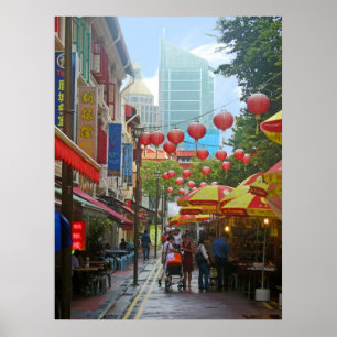 Poster Singapour - vieux et nouveau