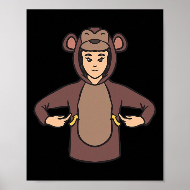 Poster Singe ASL Geste main sourde Acteurs de perte d'aud (Devant)