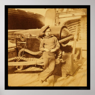 Poster Singe en poudre sur le USS Pawnee 1862