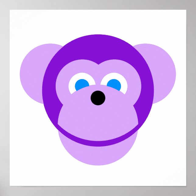Poster singe pourpre (Devant)