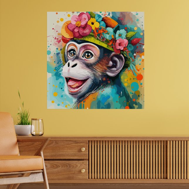 Poster Singe souriant (Salon 2)