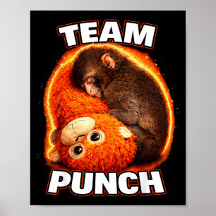 Poster Singes adorables frappent bébé graphique équipe fr