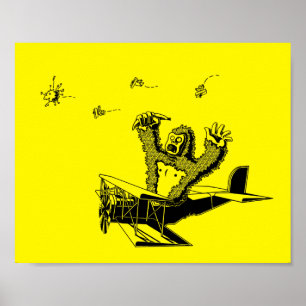 Poster Singes en Avion