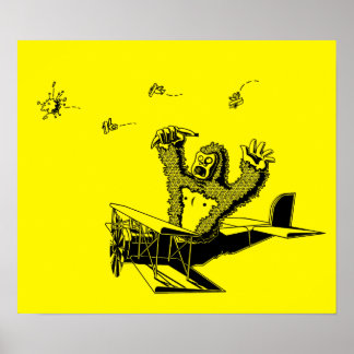 Poster Singes Sur Les Avions