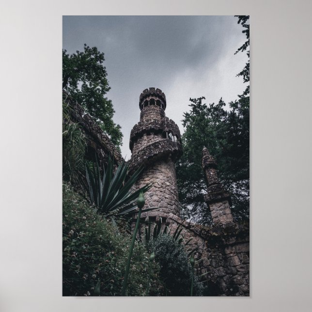 Poster Sintra, Portugal - Vue de la tour d'un château (Devant)