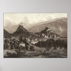 Poster Sion en Suisse de copie antique