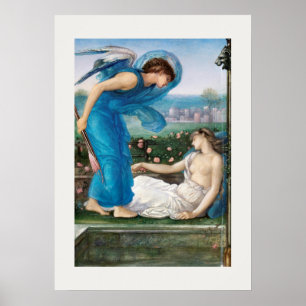 Poster: SIR EDWARD BURNE-JONES : KUPID + PSYCHE Poster