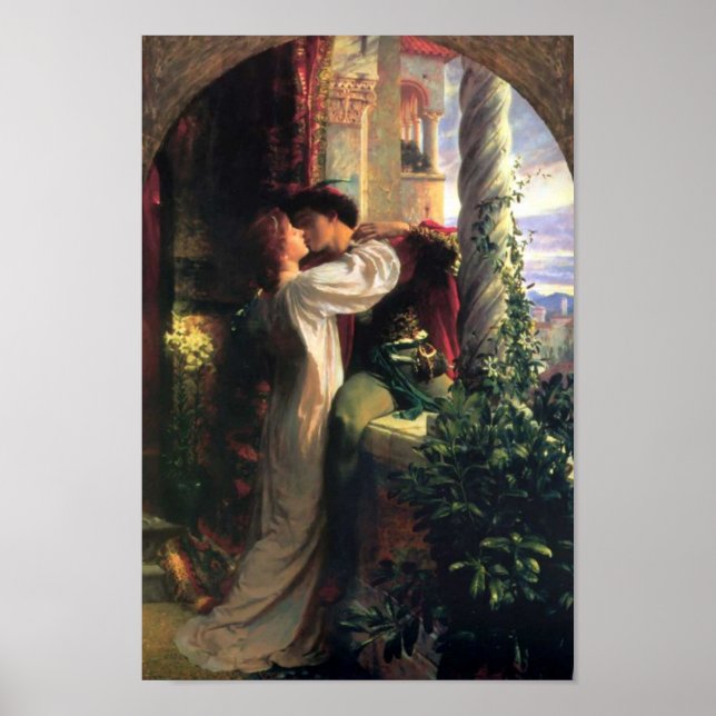 Poster Sir Frank Dicksee, Romeo et Juliet Canvas (Devant)