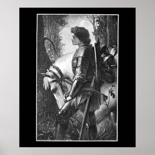 Poster Sir Galahad - G.F. Watts gravé par H.W. Peckwell (Devant)