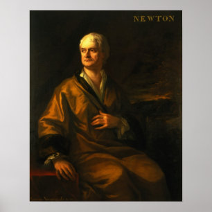Poster Sir Isaac Newton, 1710