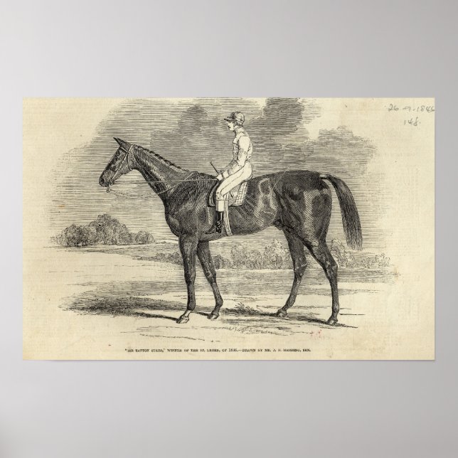 Poster Sir Tatton Sykes', vainqueur du St. Leger (Devant)