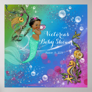 Poster Sirène Ethnique Sous La Mer