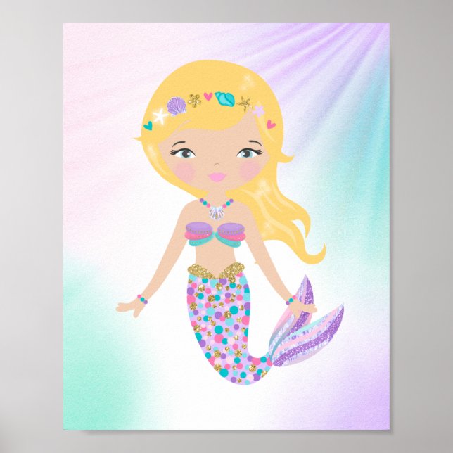 Poster Sirène lunatique Pépinière pour enfants (Devant)