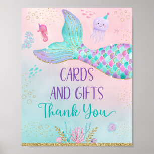 Poster Sirène Sous La Mer Cartes D'Anniversaire & Cadeaux