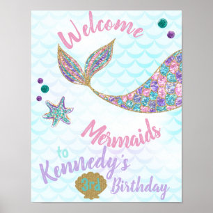 Poster Sirènes de bienvenue, Symbole d'anniversaire de la
