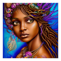 Sirènes noires Mélanin Sirène Océan Poisson de mer