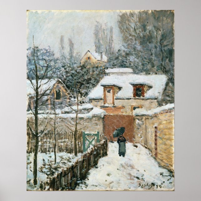 Poster Sisley - Neige À Louveciennes (Devant)