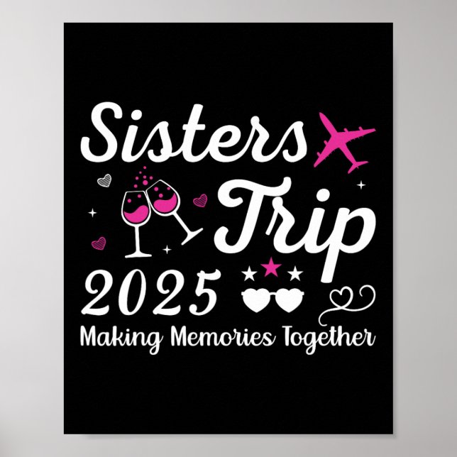 Poster Sisters Trip 2025 Famille Correspondant Vacances L (Devant)