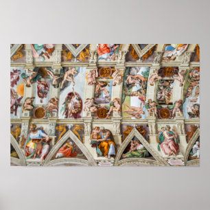 Poster Sistine Chapel Michelangelo - Vatican, Rome, Italy