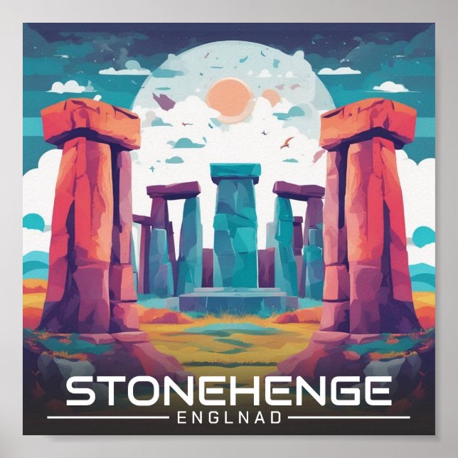 Poster Site du patrimoine mondial Wiltshire de Stonehenge (Devant)
