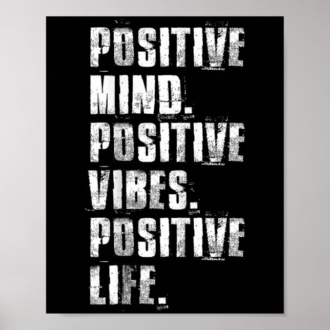 Poster Sitive Mind Sitive Vibes Sitive Life Motivational  (Devant)