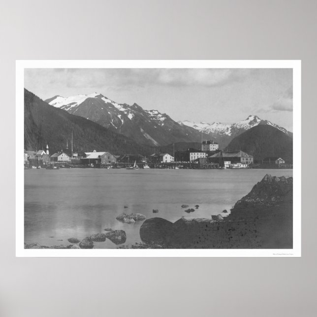 Poster Sitka Harbour Alaska 1908 (Devant)