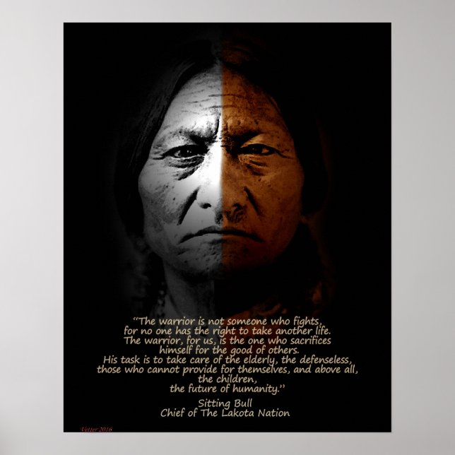 Poster Sitting Bull Warrior cite. (Devant)