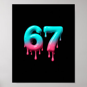 Poster Six Seven 67 Mème pour les enfants et les adultes