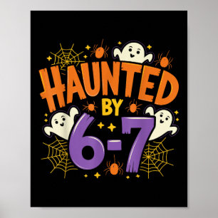 Poster Six Seven 6 7 Fantôme Mème 67 Squelette Main Hallo